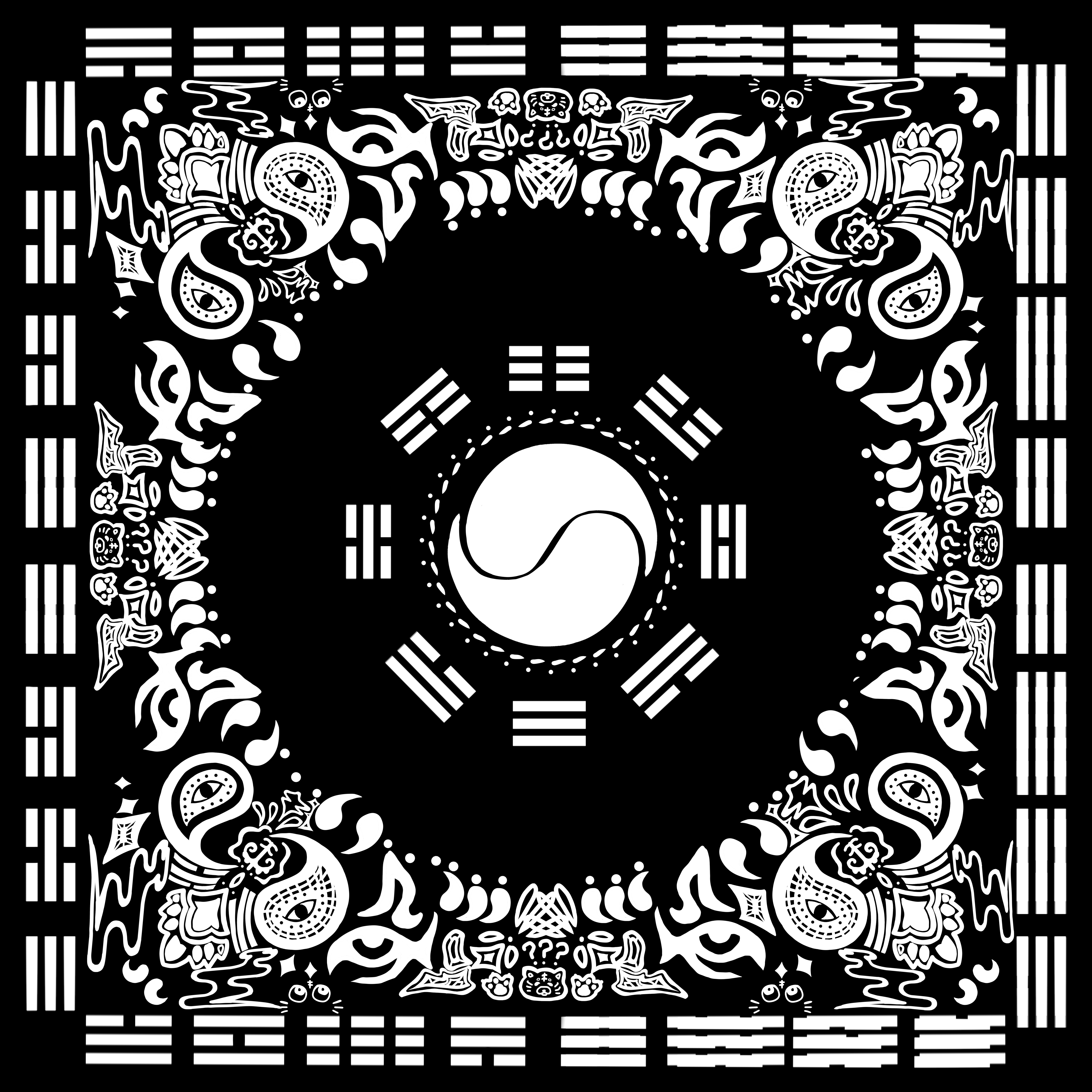 반다나 디자인 1 - 우주 테마 패턴